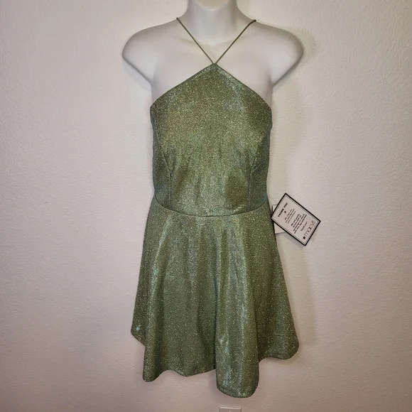 b darlin green sequin dress B Darlin Green Lace Sequin Party Dress
